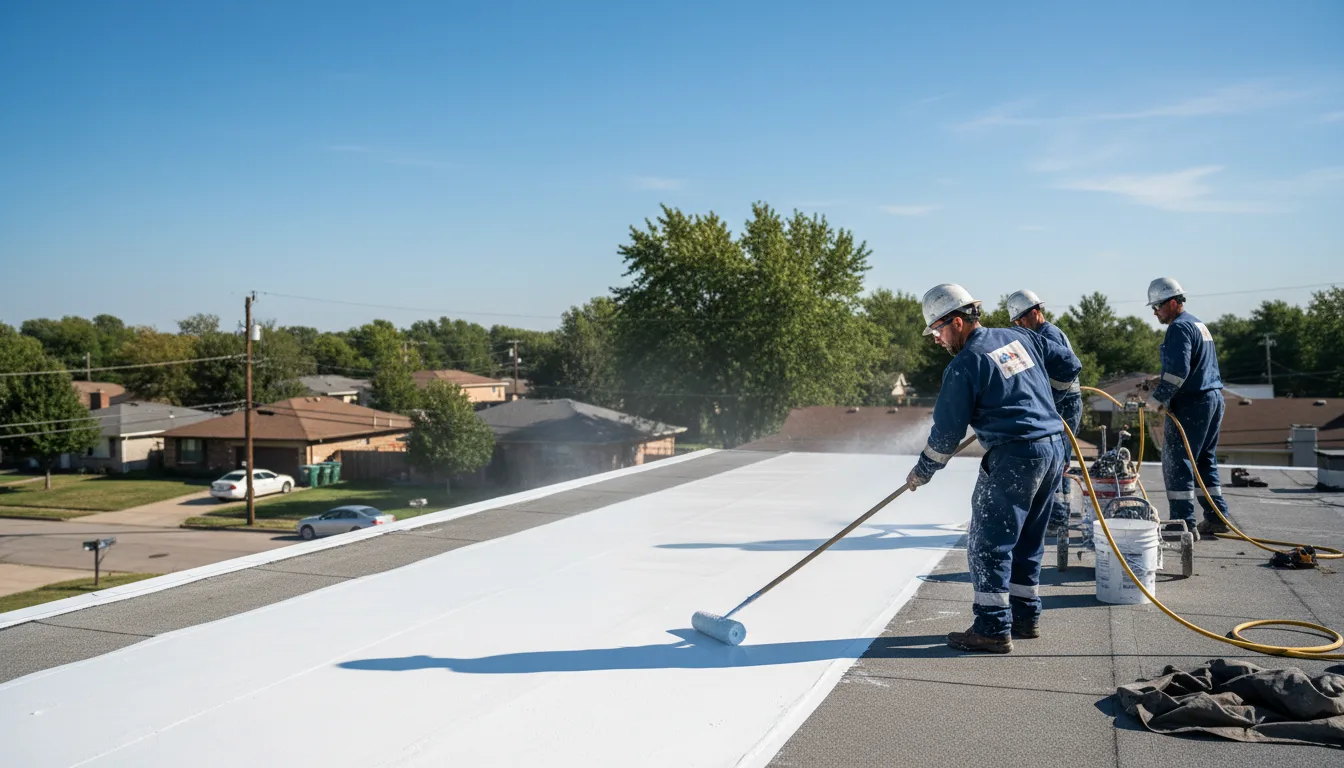 Commercial roof coating in Longview, IL near me